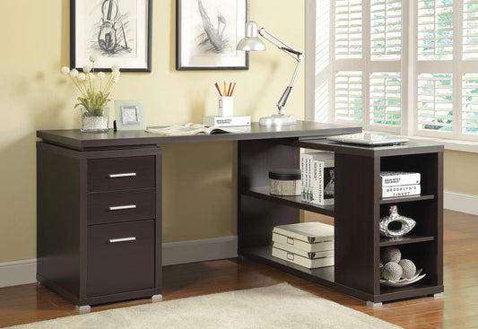 Yvette Cappuccino Executive Desk - ATL FURNITURE