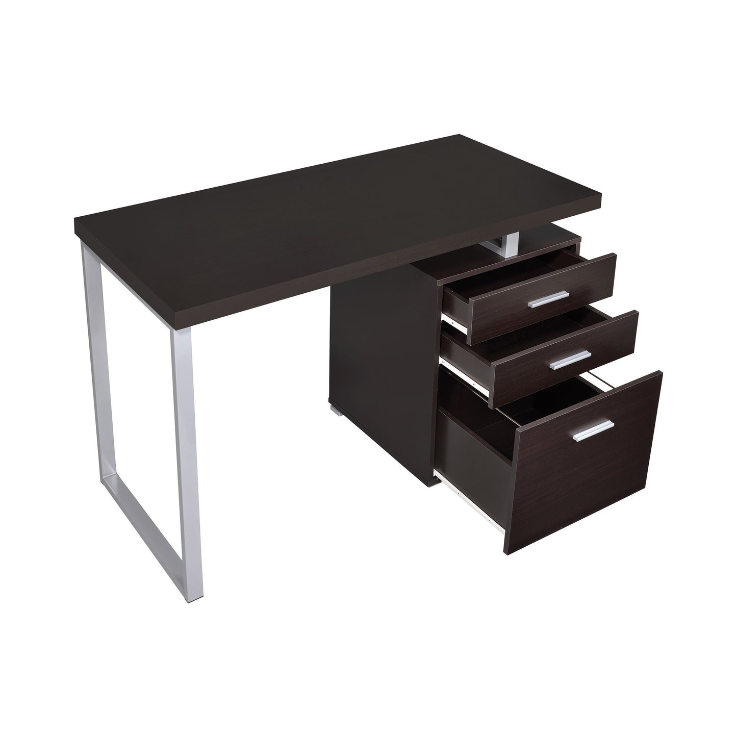Brennan 3-drawer Office Desk Cappuccino