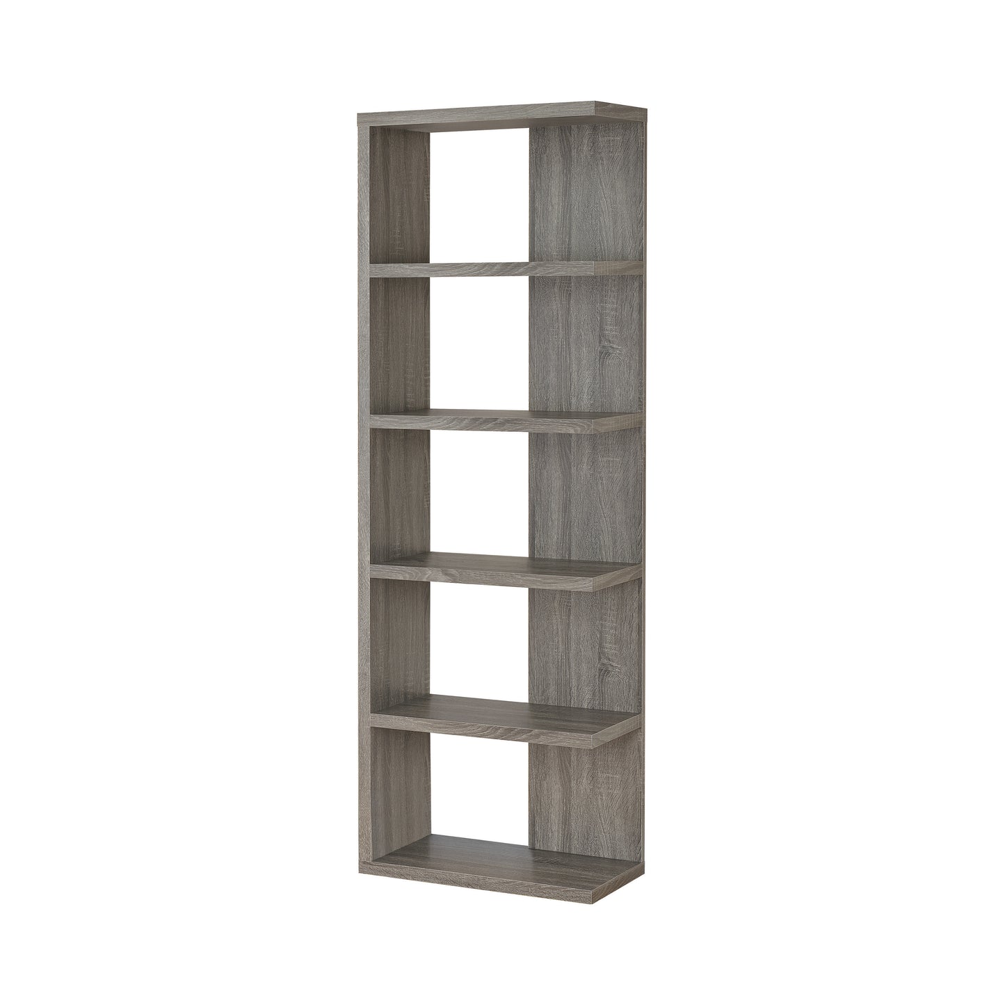 Harrison 71-inch 5-shelf Bookshelf Weathered Grey