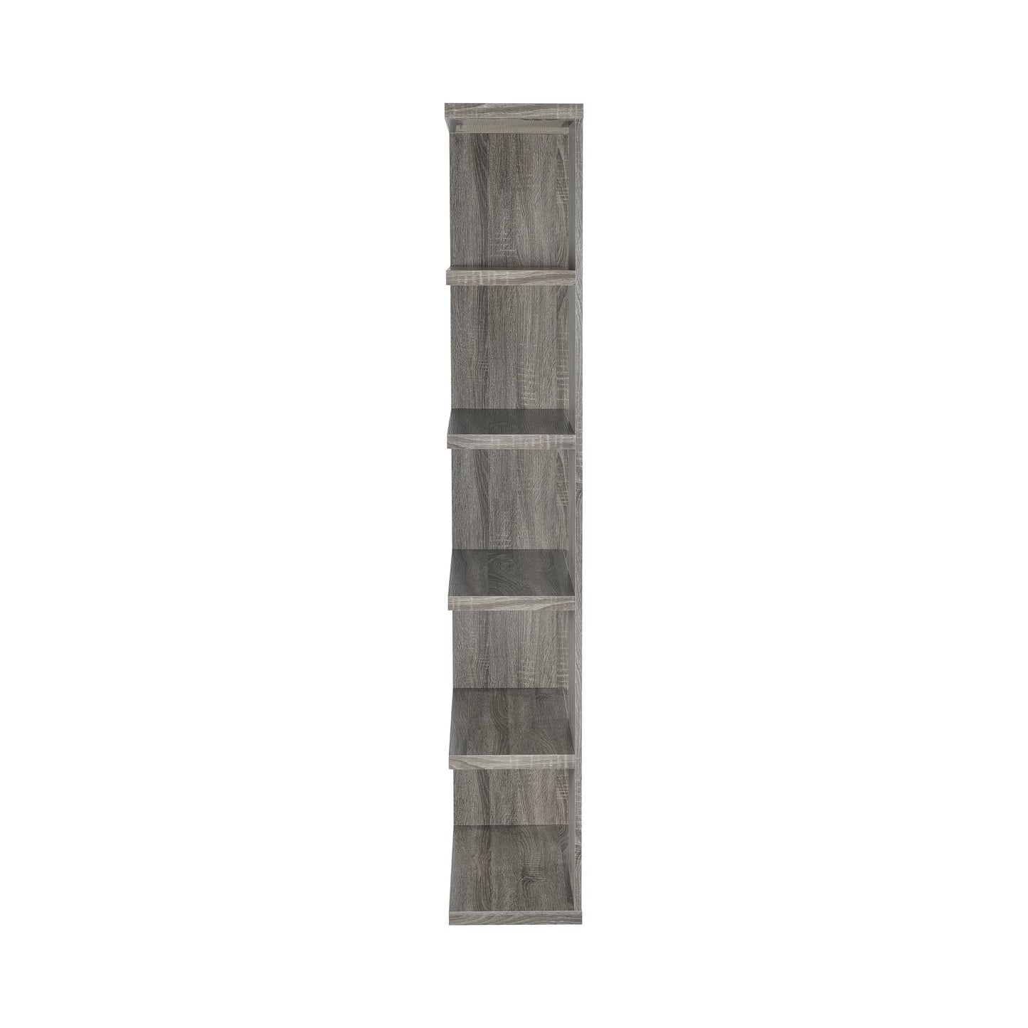 Harrison 71-inch 5-shelf Bookshelf Weathered Grey