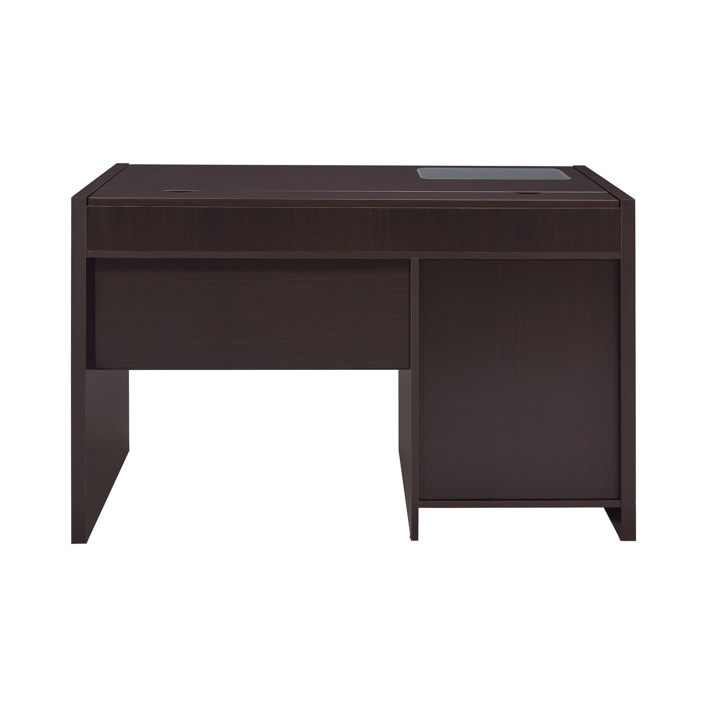 Halston 47-inch 2-drawer Office Desk with Cabinet Cappuccino