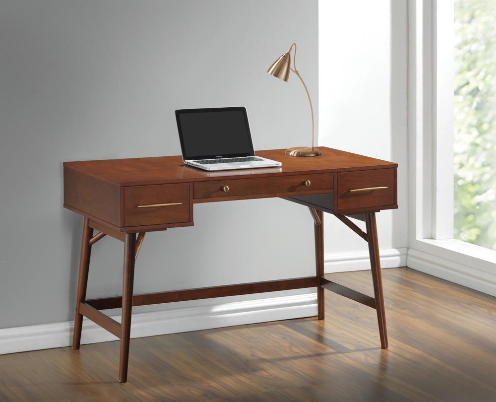 Transitional Walnut Writing Desk - ATL FURNITURE