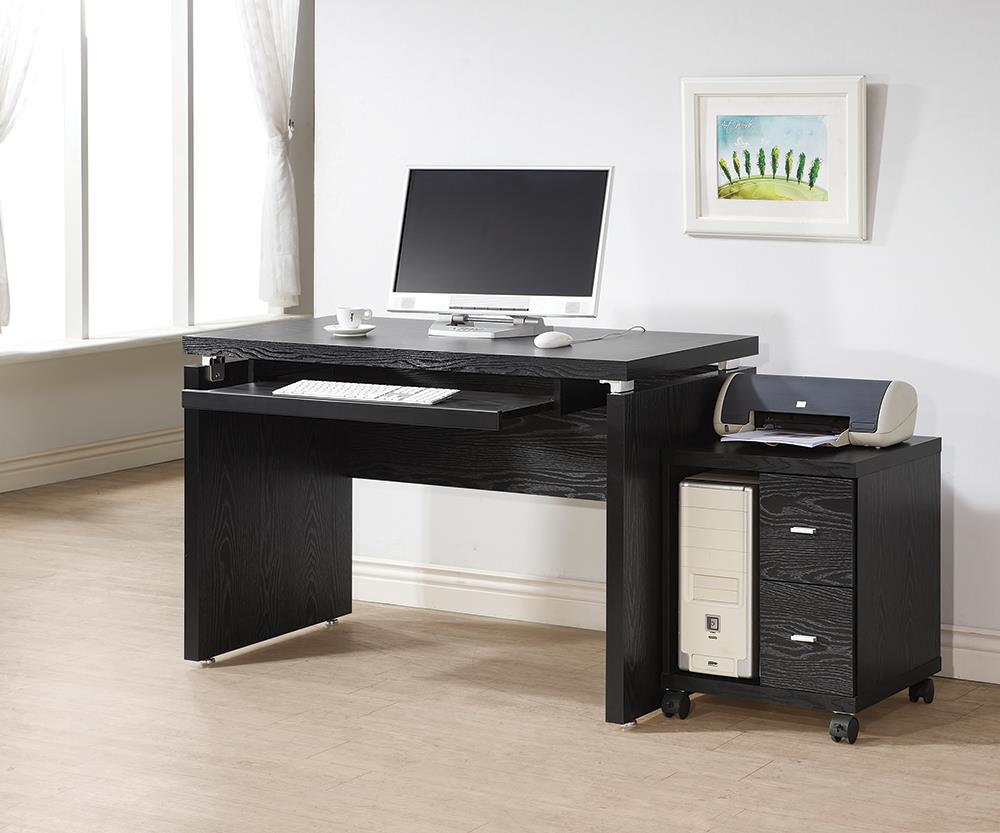 G800821 Contemporary Black Oak Computer Desk - ATL FURNITURE