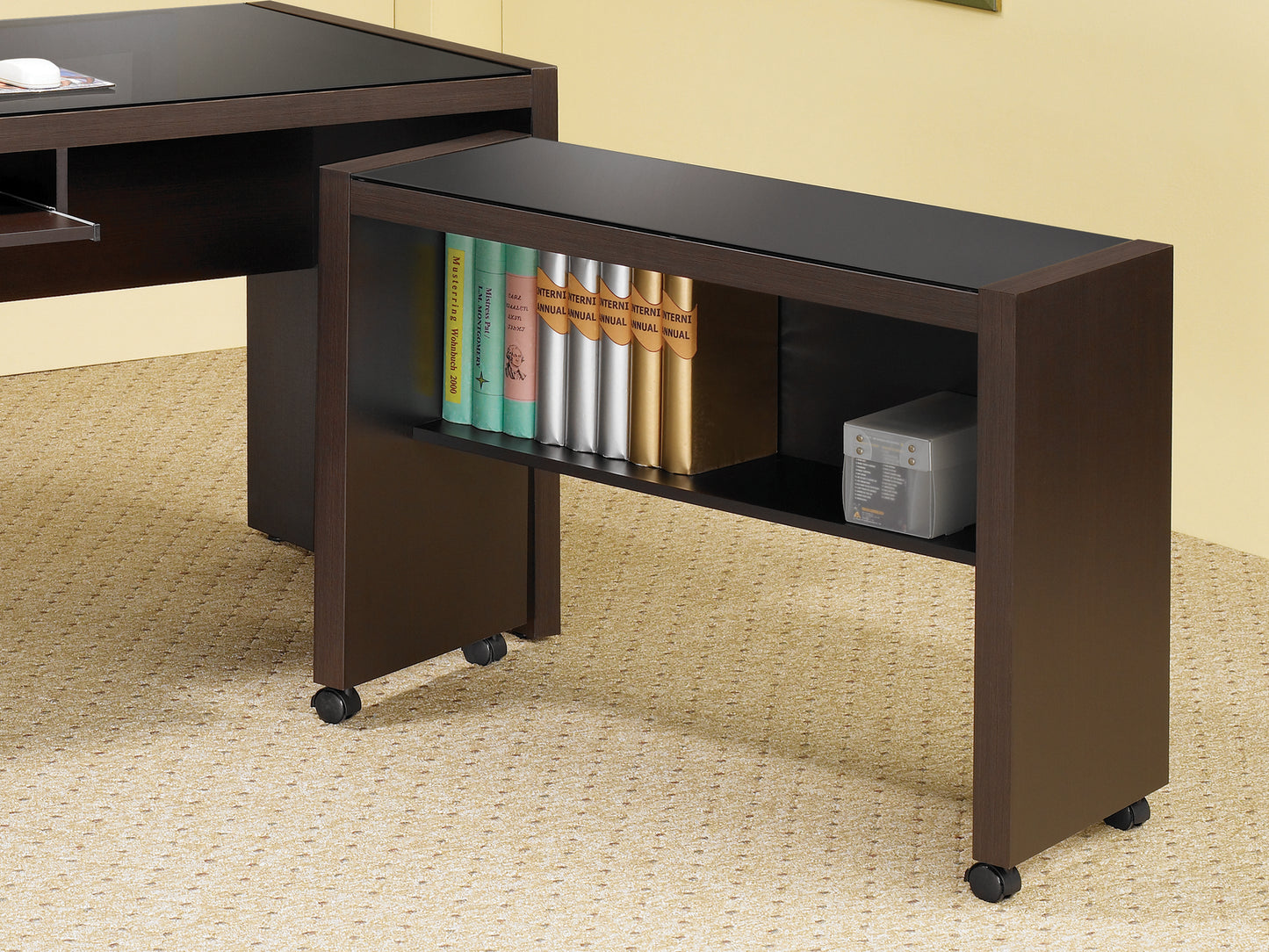 Skeena 35-inch Home Office Mobile Return Desk Cappuccino