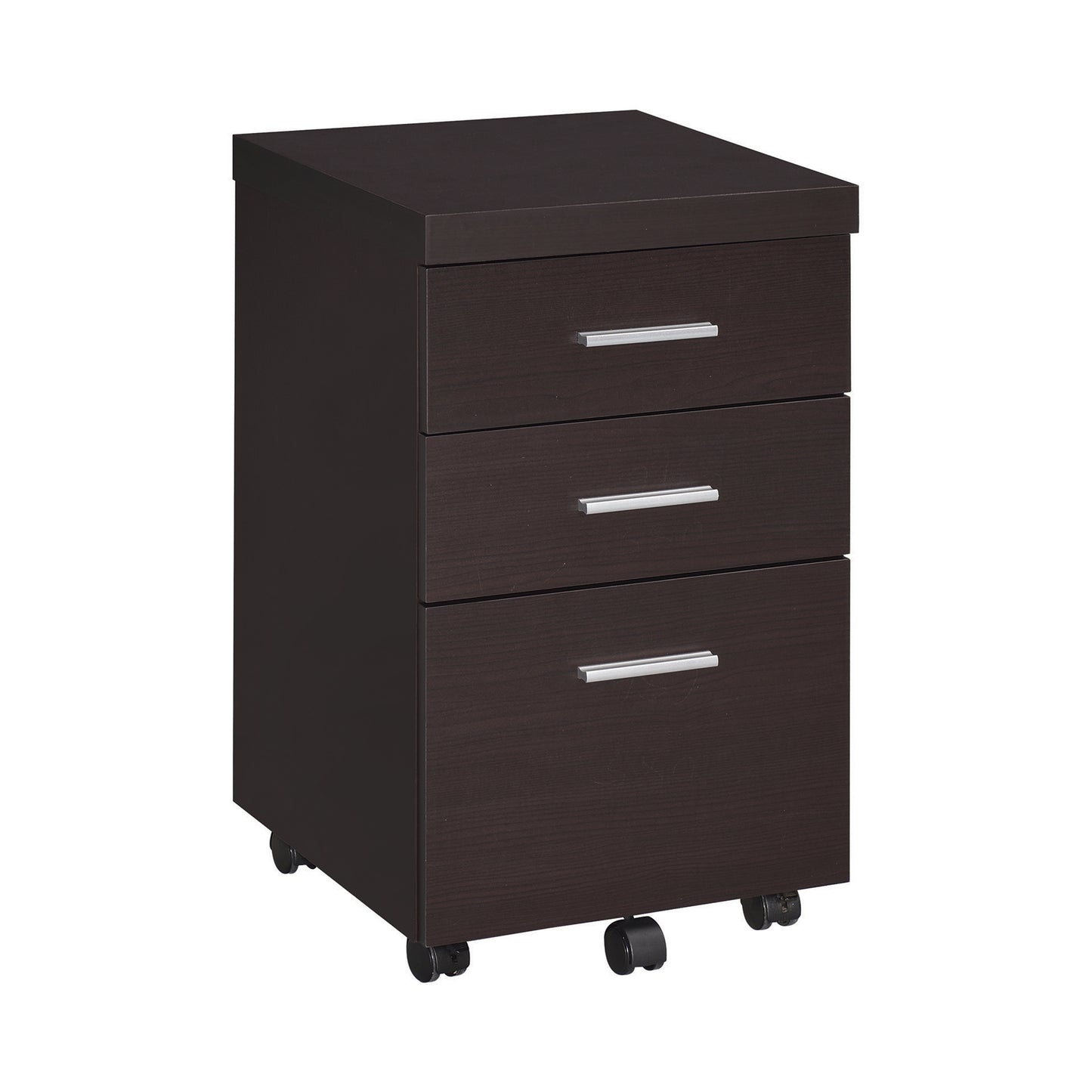 Skeena 3-drawer Mobile Office Storage Cabinet Cappuccino