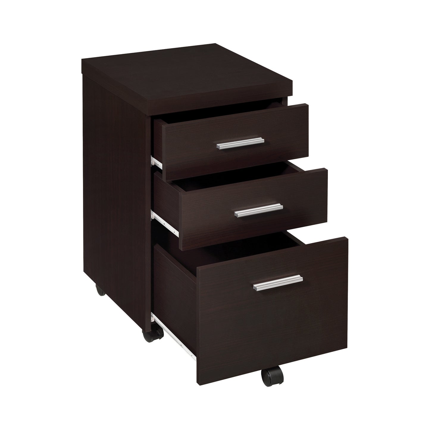 Skeena 3-drawer Mobile Office Storage Cabinet Cappuccino