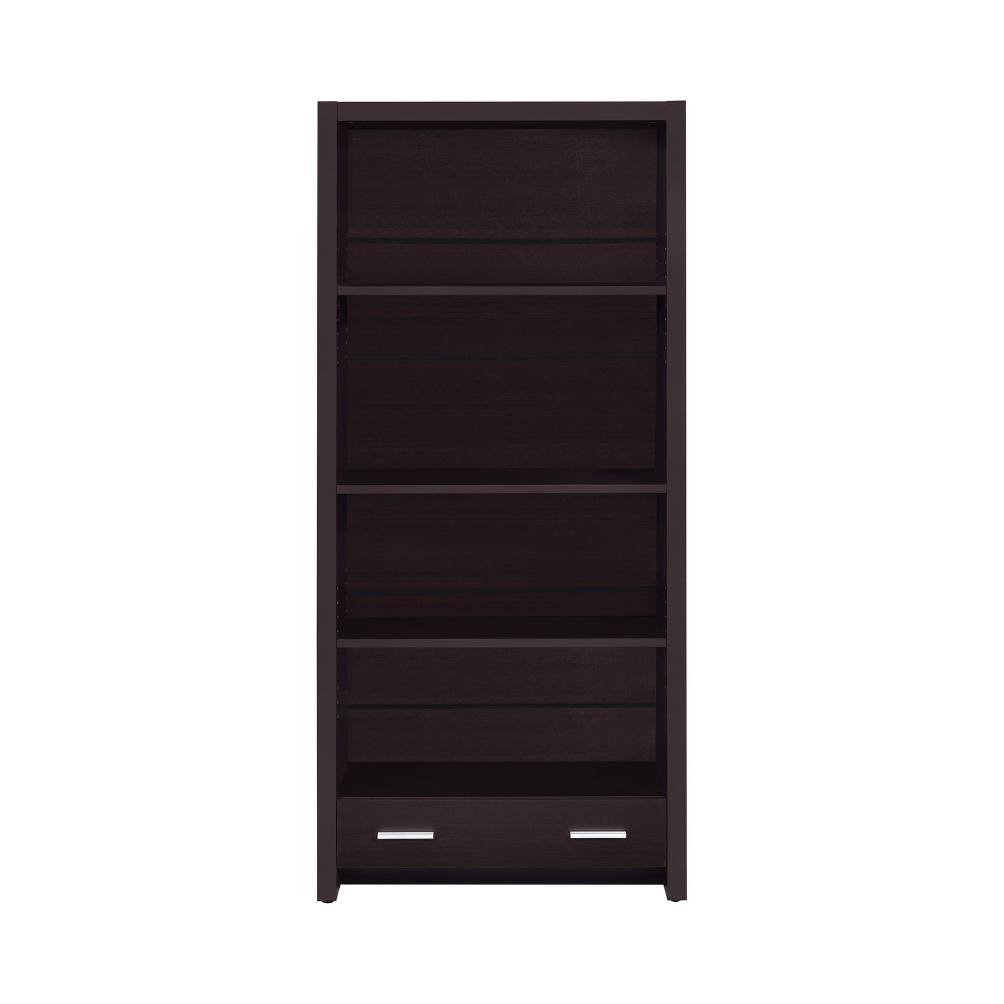 Skylar 71-inch 5-shelf Bookcase with Drawer Cappuccino