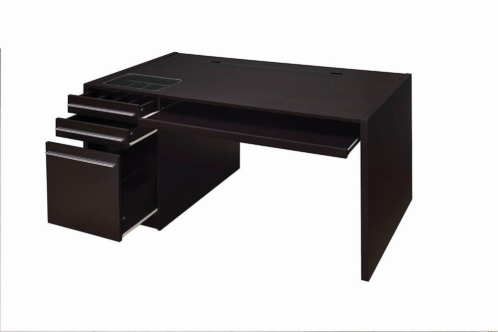 G800982 Contemporary Cappuccino Connect-It Computer Desk - ATL FURNITURE