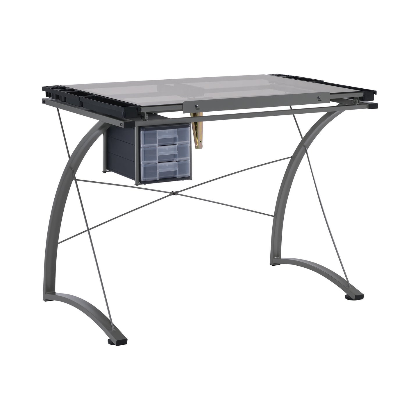 Melo 3-Drawer Drafting Desk Champagne