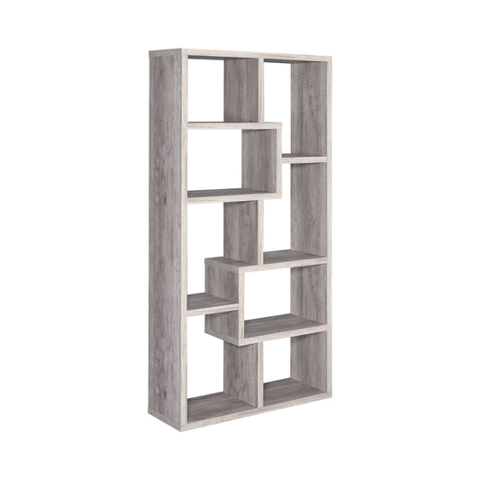 Theo 71-inch 6-shelf Bookshelf Grey Driftwood