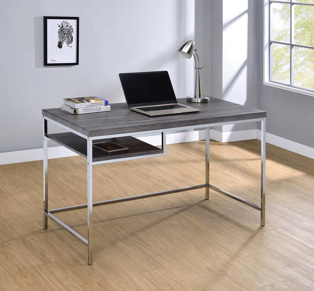 G801271 Contemporary Weathered Grey Writing Desk - ATL FURNITURE