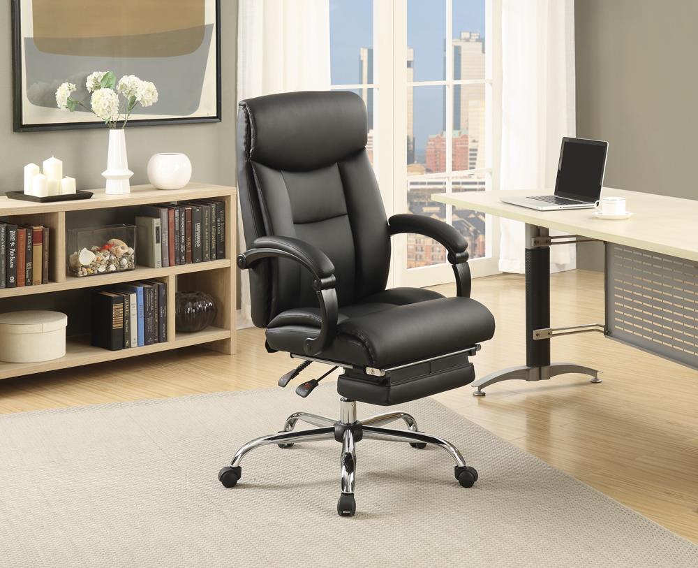 Transitional Chrome Office Chair - ATL FURNITURE