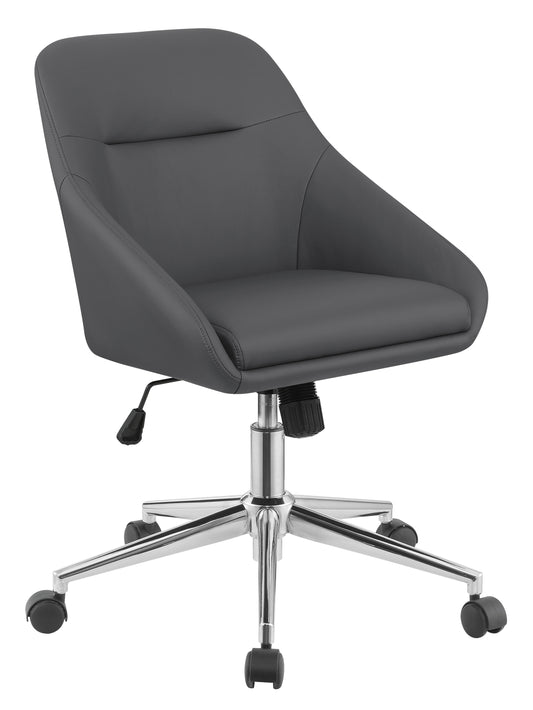 Jackman Upholstered Adjustable Home Office Desk Chair Grey