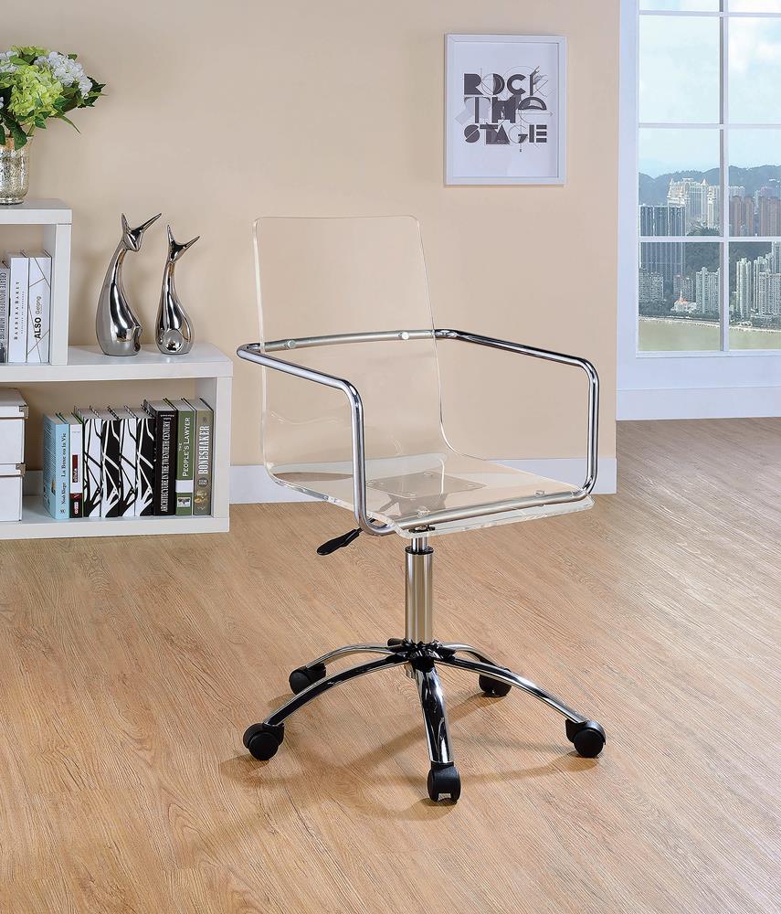 G801436 Contemporary Clear Acrylic Office Chair - ATL FURNITURE