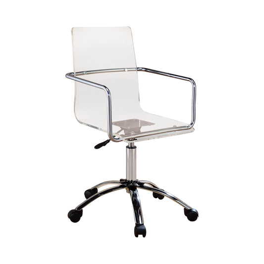 Amaturo Office Chair with Casters Clear and Chrome