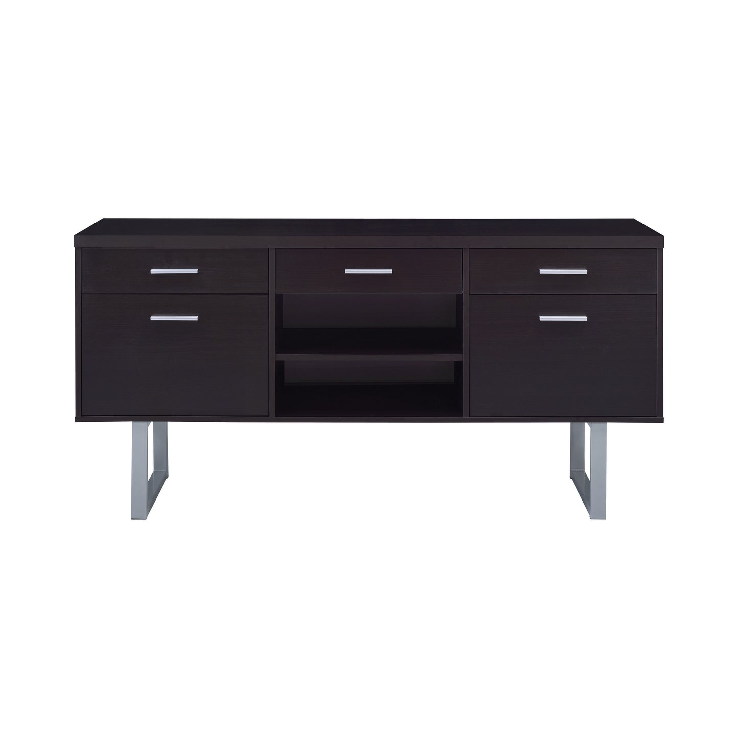 Lawtey 5-drawer Home Office Storage Credenza Cappuccino