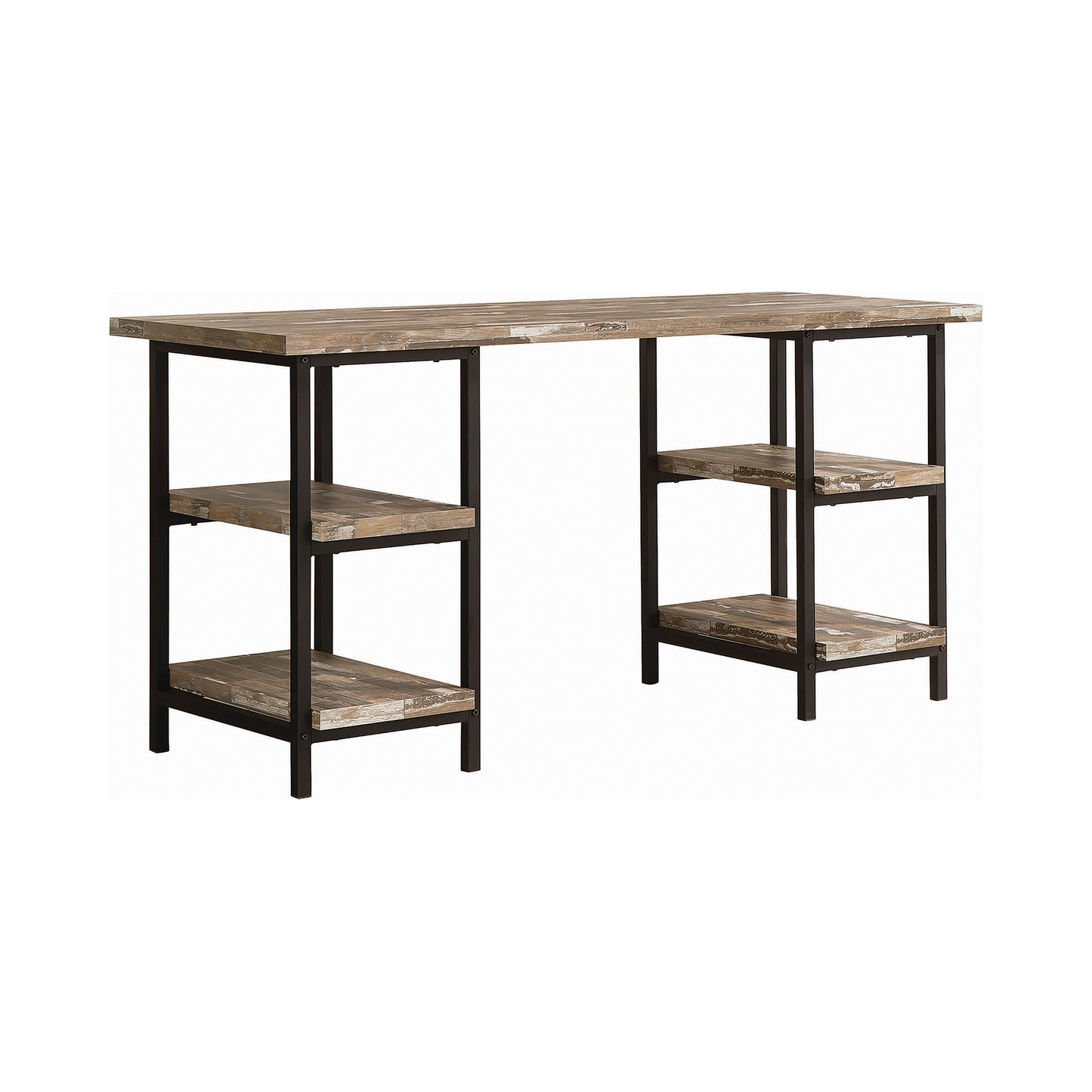 Kemper 59-inch 4-shelf Writing Desk Weathered Brown