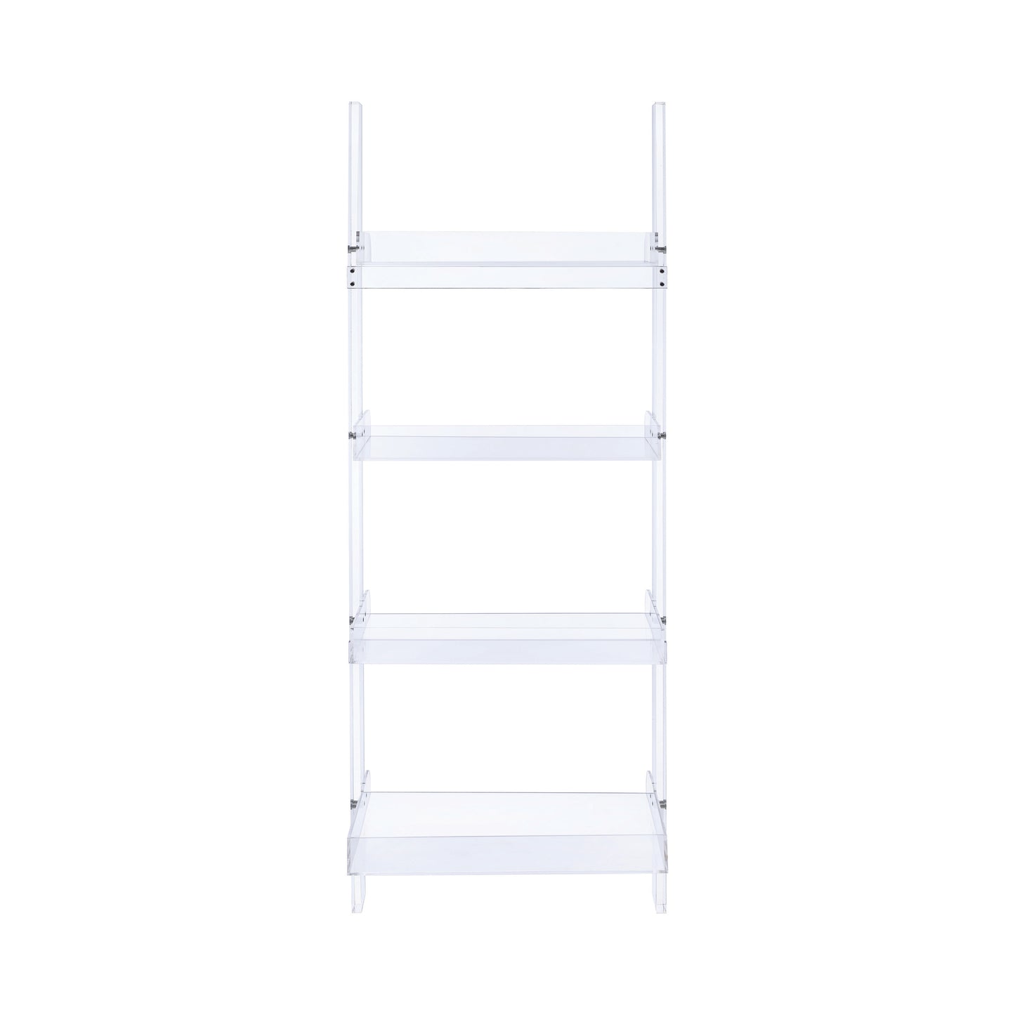 Amaturo 72-inch 4-shelf Acrylic Ladder Bookshelf Clear