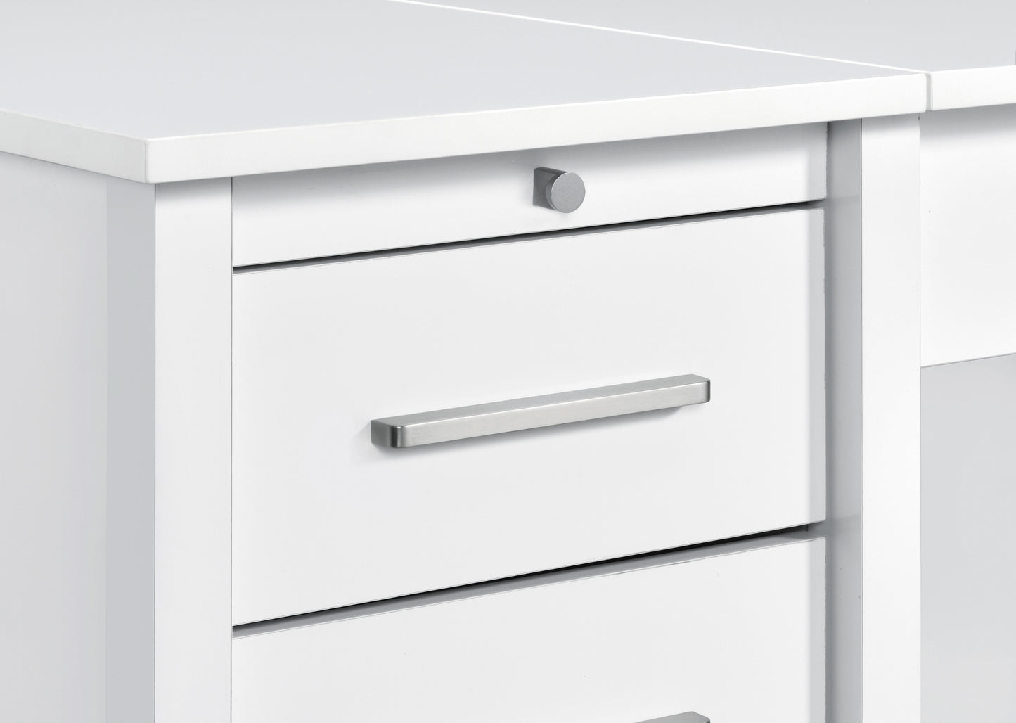 Dylan 60-inch 4-drawer Lift Top Office Desk White High Gloss