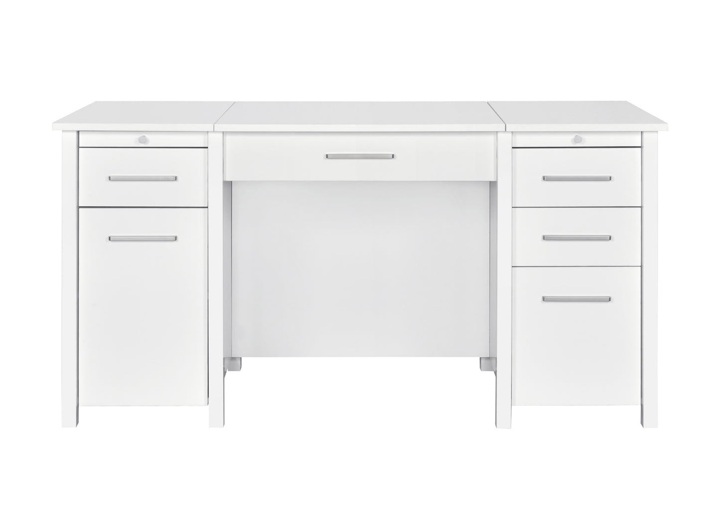 Dylan 60-inch 4-drawer Lift Top Office Desk White High Gloss