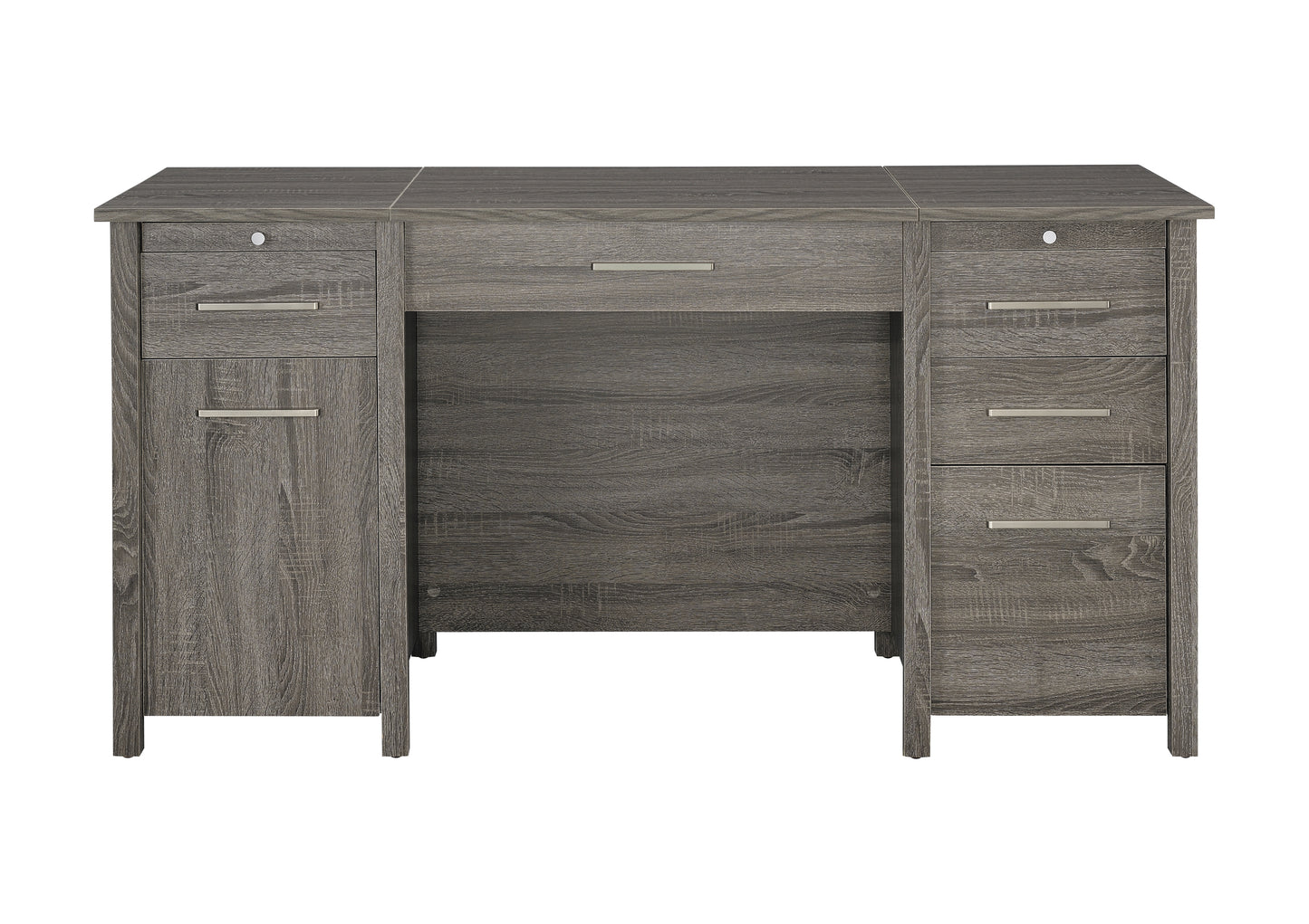 Dylan 60-inch 4-drawer Lift Top Office Desk Weathered Grey