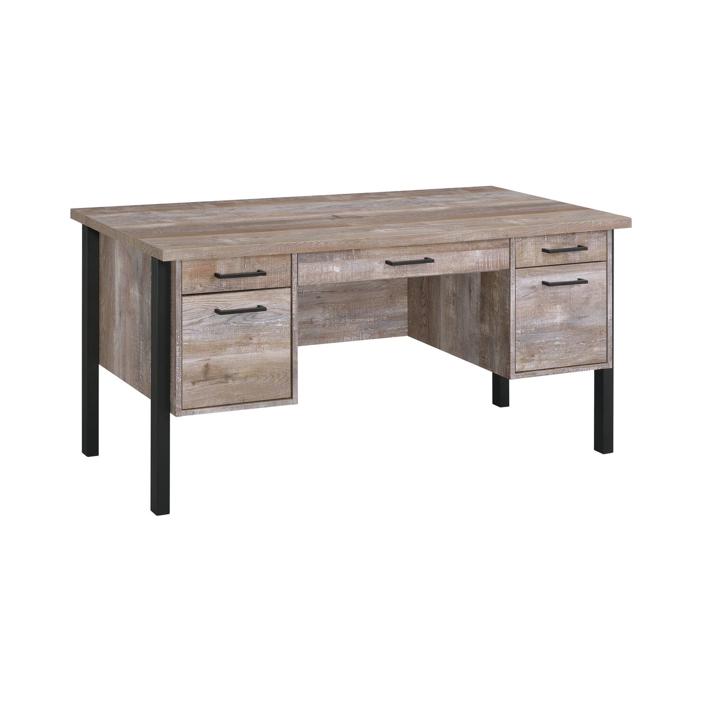 Samson 60-inch 4-drawer Office Computer Desk Weathered Oak