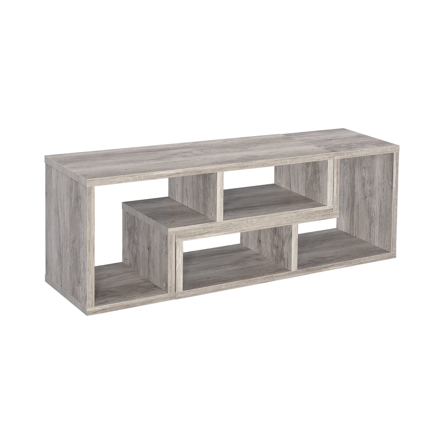 Velma Multipurpose TV Stand and Bookshelf Grey Driftwood