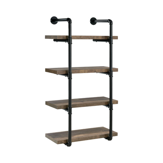 Elmcrest 24-inch 4-shelf Wall Bookshelf Rustic Oak