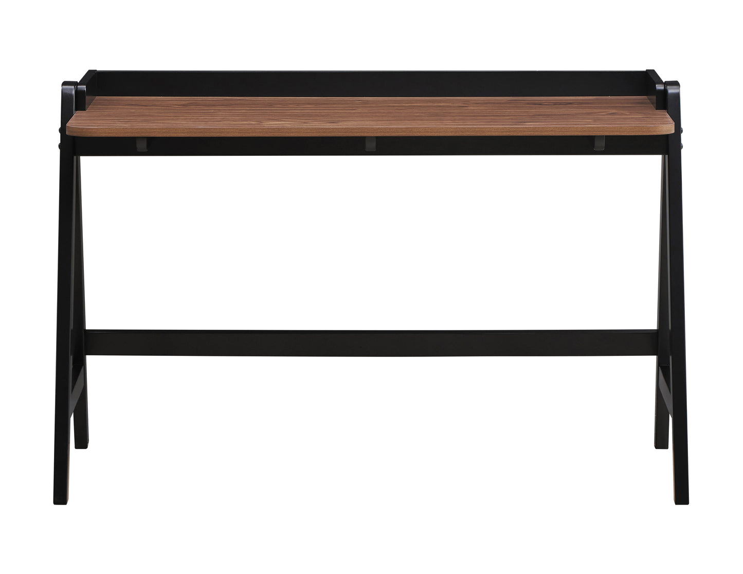 Raul 50-inch Writing Desk with USB Ports Walnut and Black