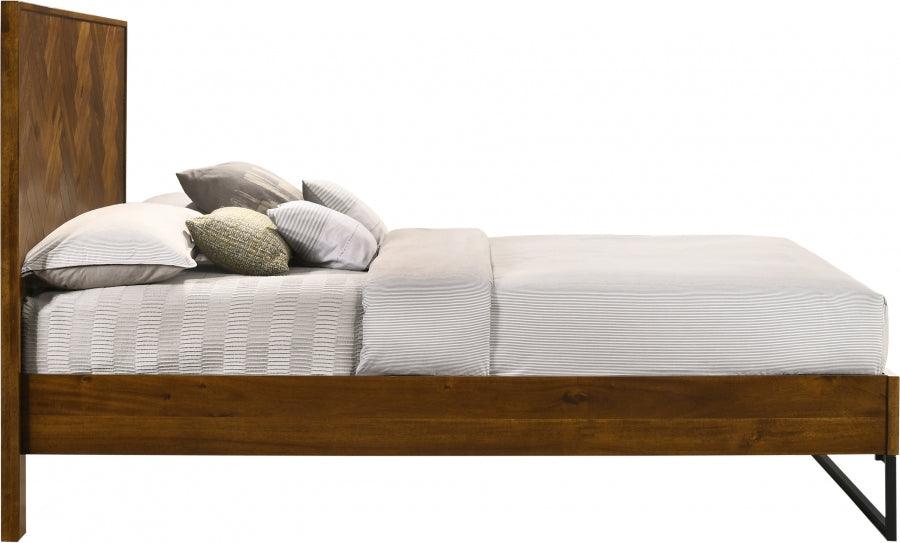 Meridian Furniture - Reed Wood Queen Bed In Antique Coffee - Reed-Q - ATL FURNITURE