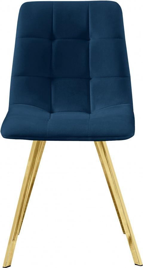 Annie Velvet Dining Chair Set Of 2 In Navy - 979Navy-C - ATL FURNITURE