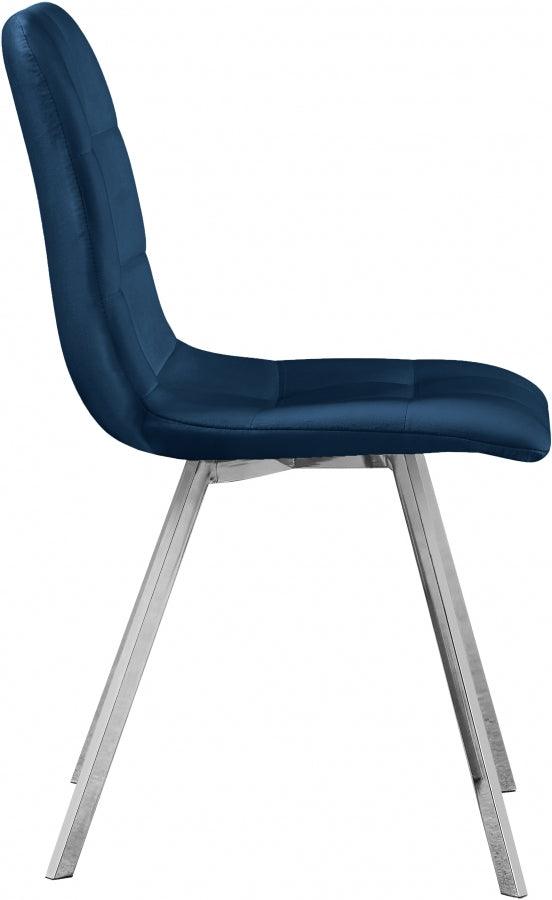 Annie Velvet Dining Chair Set Of 2 In Navy - 980Navy-C - ATL FURNITURE