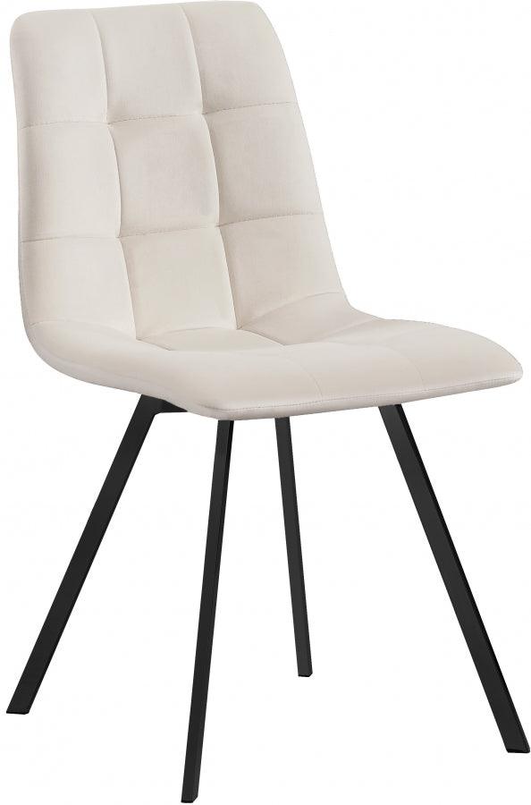 Annie Velvet Dining Chair Set Of 2 In Cream - 981Cream-C - ATL FURNITURE