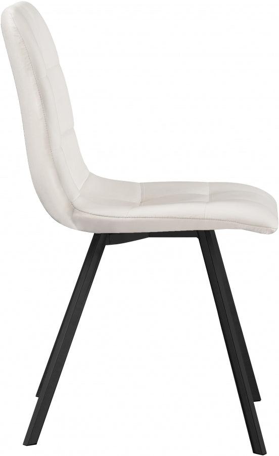 Annie Velvet Dining Chair Set Of 2 In Cream - 981Cream-C - ATL FURNITURE