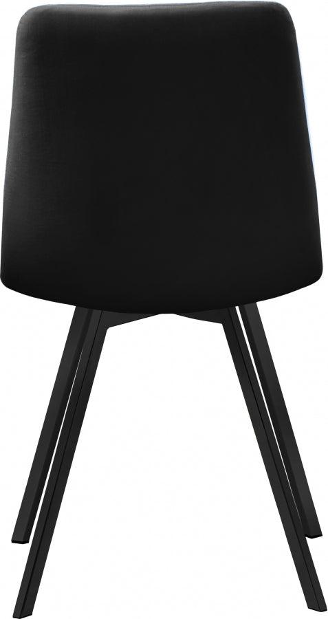 Annie Velvet Dining Chair Set Of 2 In Black - 981Black-C - ATL FURNITURE