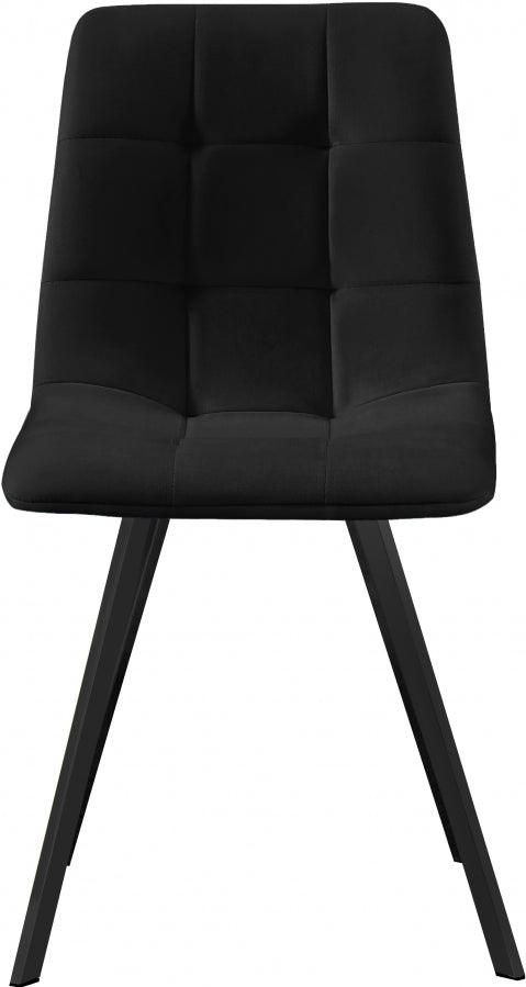 Annie Velvet Dining Chair Set Of 2 In Black - 981Black-C - ATL FURNITURE