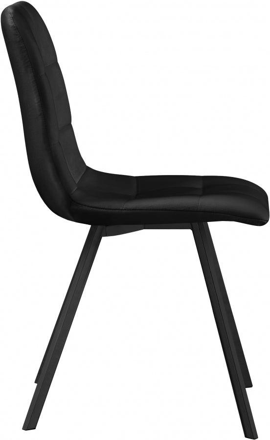 Annie Velvet Dining Chair Set Of 2 In Black - 981Black-C - ATL FURNITURE