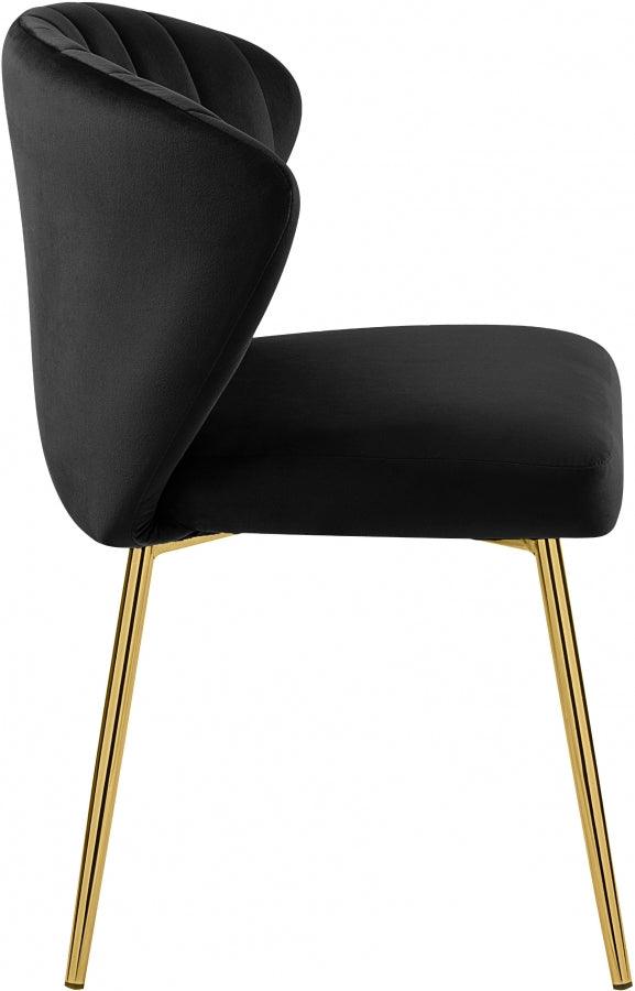 Meridian Furniture - Finley Velvet Chair In Black (Set Of 2) - 707Black - ATL FURNITURE