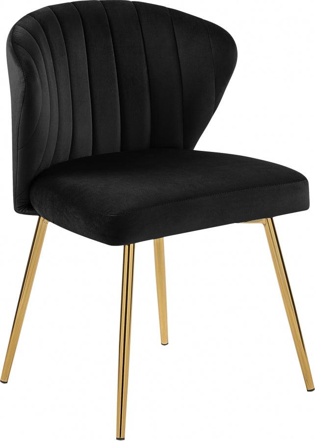 Meridian Furniture - Finley Velvet Chair In Black (Set Of 2) - 707Black - ATL FURNITURE