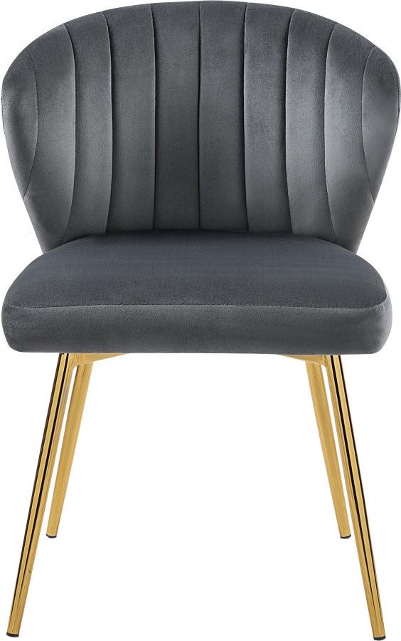 Meridian Furniture - Finley Velvet Chair In Grey (Set Of 2) - 707Grey - ATL FURNITURE