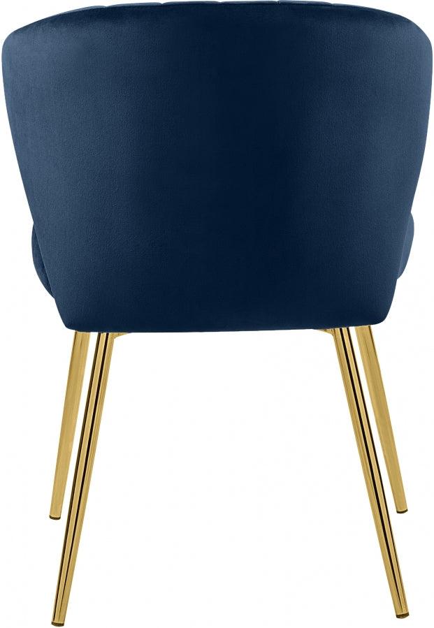 Meridian Furniture - Finley Velvet Chair In Navy (Set Of 2) - 707Navy - ATL FURNITURE