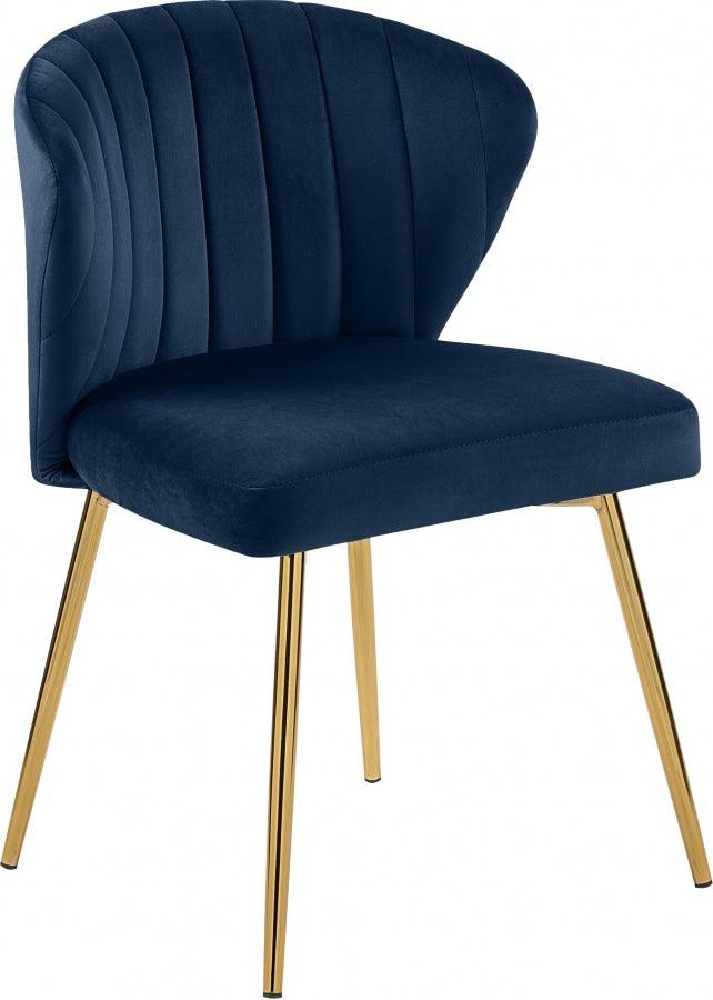 Meridian Furniture - Finley Velvet Chair In Navy (Set Of 2) - 707Navy - ATL FURNITURE