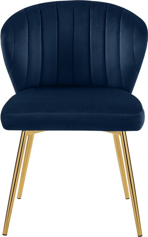 Meridian Furniture - Finley Velvet Chair In Navy (Set Of 2) - 707Navy - ATL FURNITURE