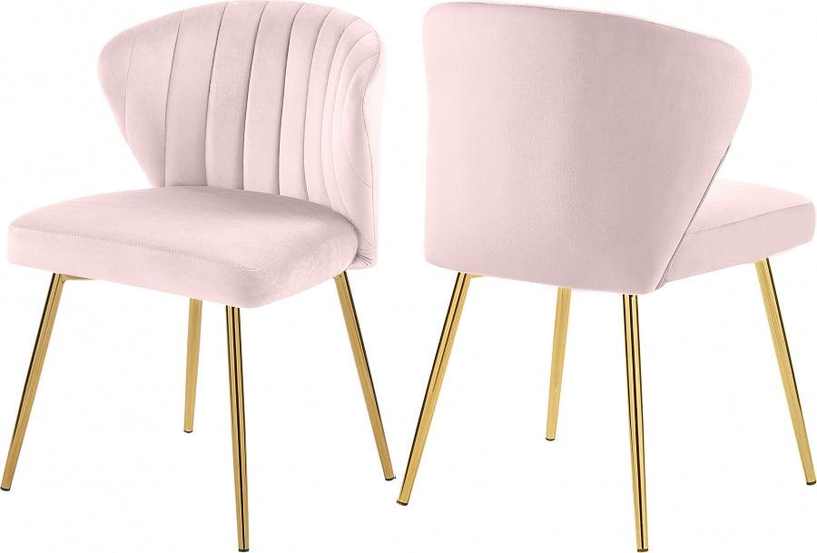 Meridian Furniture - Finley Velvet Chair In Pink (Set Of 2) - 707Pink - ATL FURNITURE