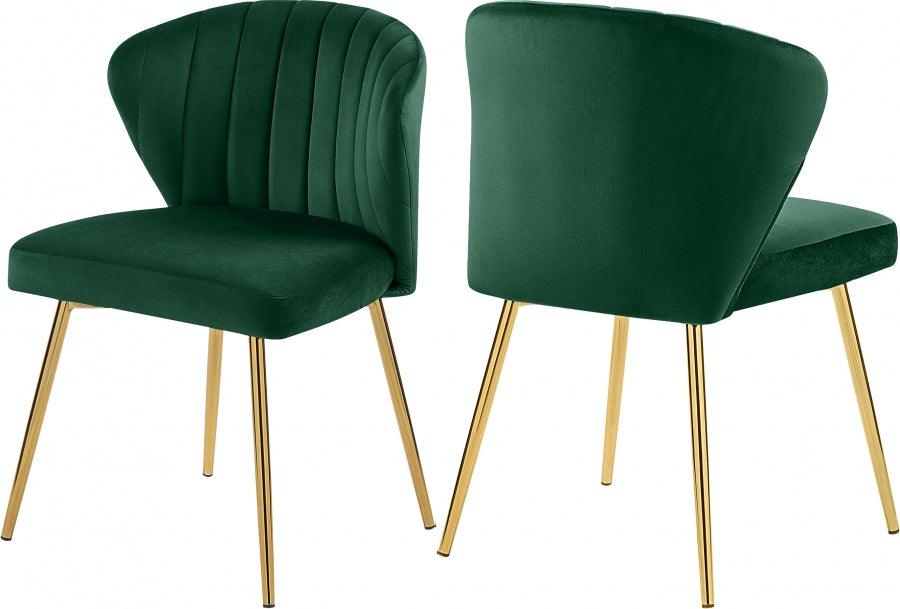 Meridian Furniture - Finley Velvet Chair In Green (Set Of 2) - 707Green - ATL FURNITURE