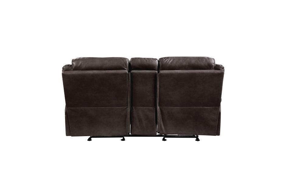 Homelegance - Aram Double Glider Reclining Loveseat With Center Console And Receptacles - 8206Brw-2 - ATL FURNITURE