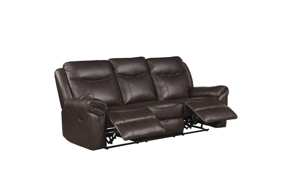 Homelegance - Aram Double Reclining Sofa With Center Drop-Down Cup Holders - 8206Brw-3 - ATL FURNITURE