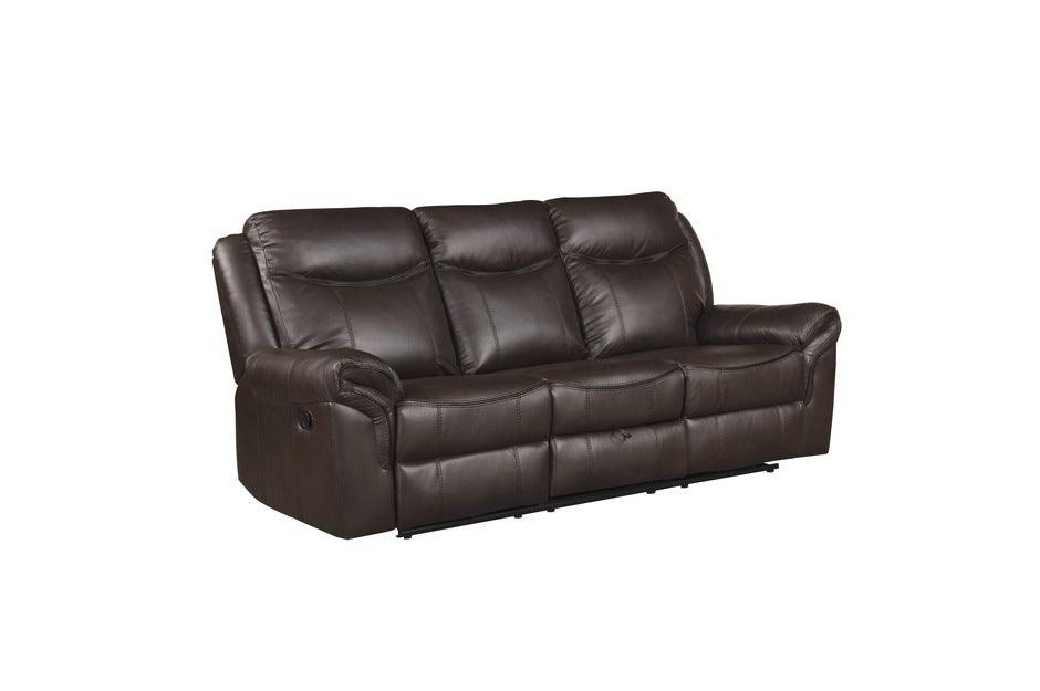 Homelegance - Aram Double Reclining Sofa With Center Drop-Down Cup Holders - 8206Brw-3 - ATL FURNITURE