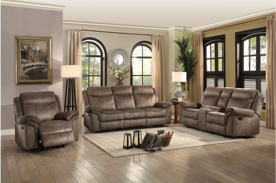 Homelegance - Aram Double Glider Reclining Love Seat With Center Console And Receptacles - 8206Nf-2 - ATL FURNITURE