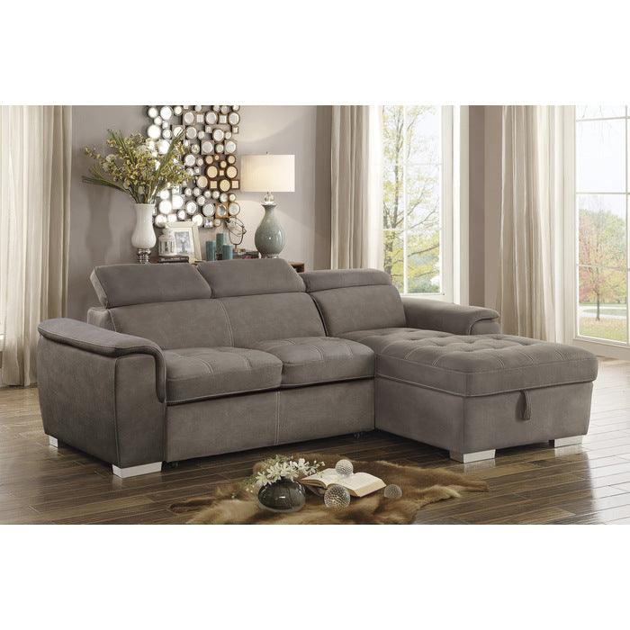 Homelegance - Ferriday Taupe Sectional - 8228Tp - ATL FURNITURE